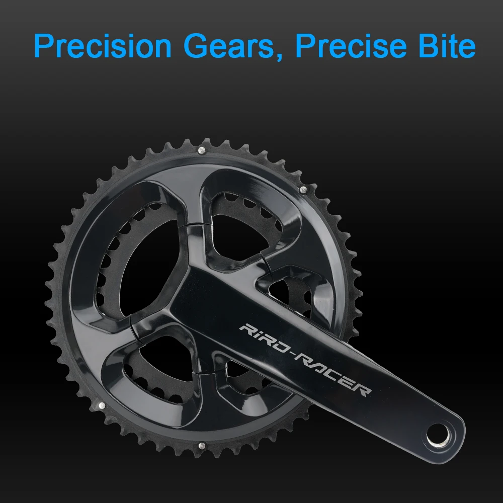 RIRO RACER R8 Road Bike Crankset Ultralight Chainwheel 170mm 50-34T Chainrings Sprockets Hollow Integrated Folding Bike Crankset