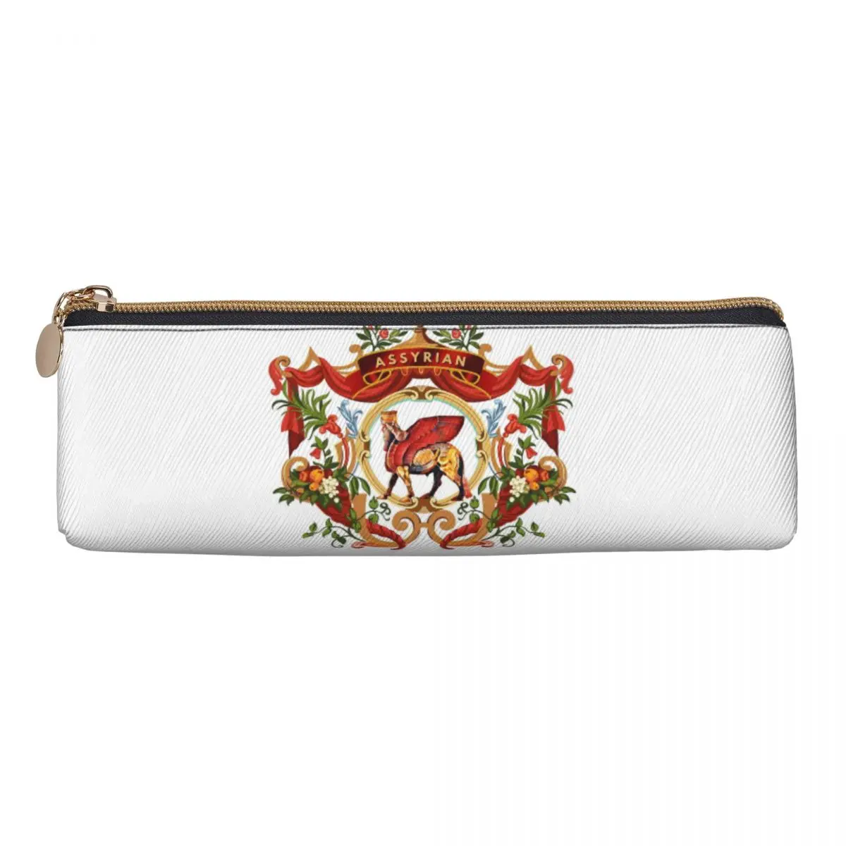 

Luxury Assyrian Suryoyo Flag Pencil Case Pencil Pouch Stationery Supplies Large Capacity Pen Box Pencil Bag for Boys Girls Gifts