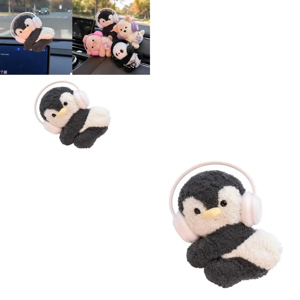 XA6H Car Interior Animal Ornament with Soft Texture Multiple Styles for Consoles