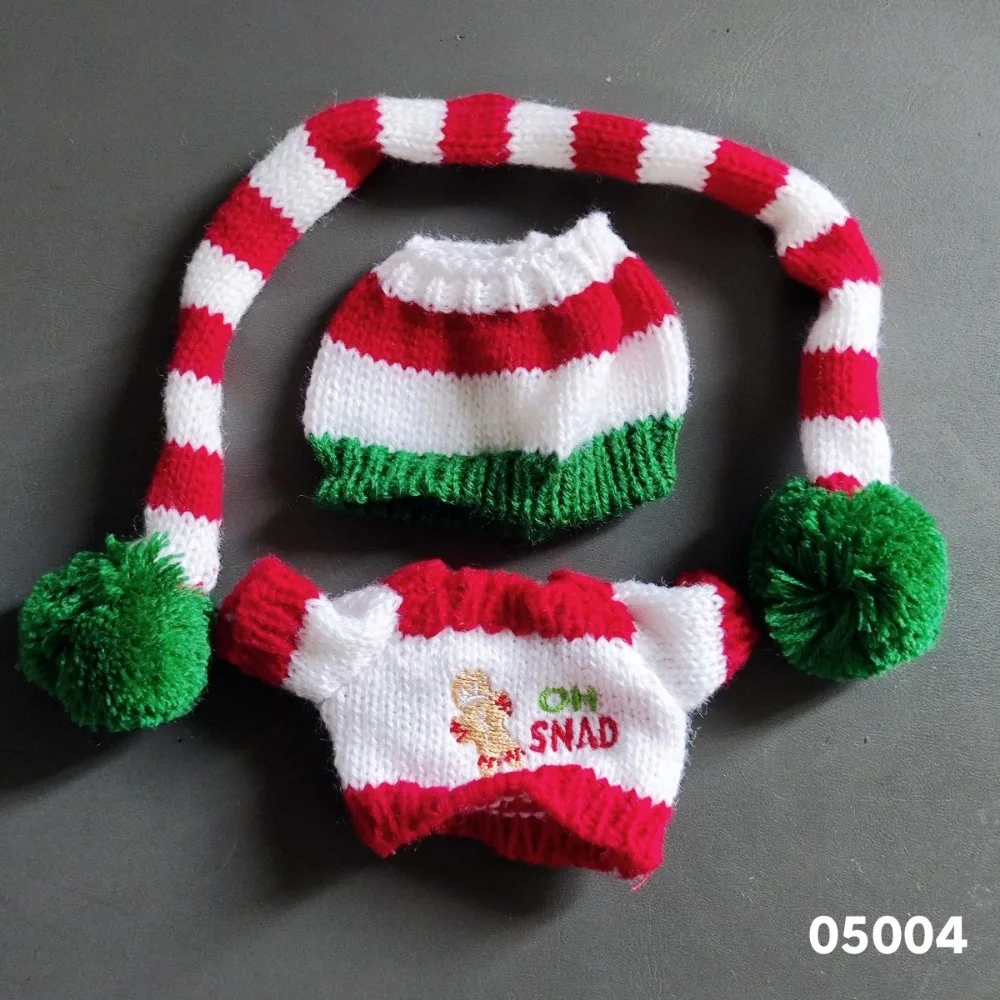 17 سنتيمتر ملابس دمية قطيفة صغيرة الزي اكسسوارات ل Labubu أيدول V1 V2 عيد الميلاد كوكي رجل سترة قبعة الملابس هدية السنة الجديدة #4