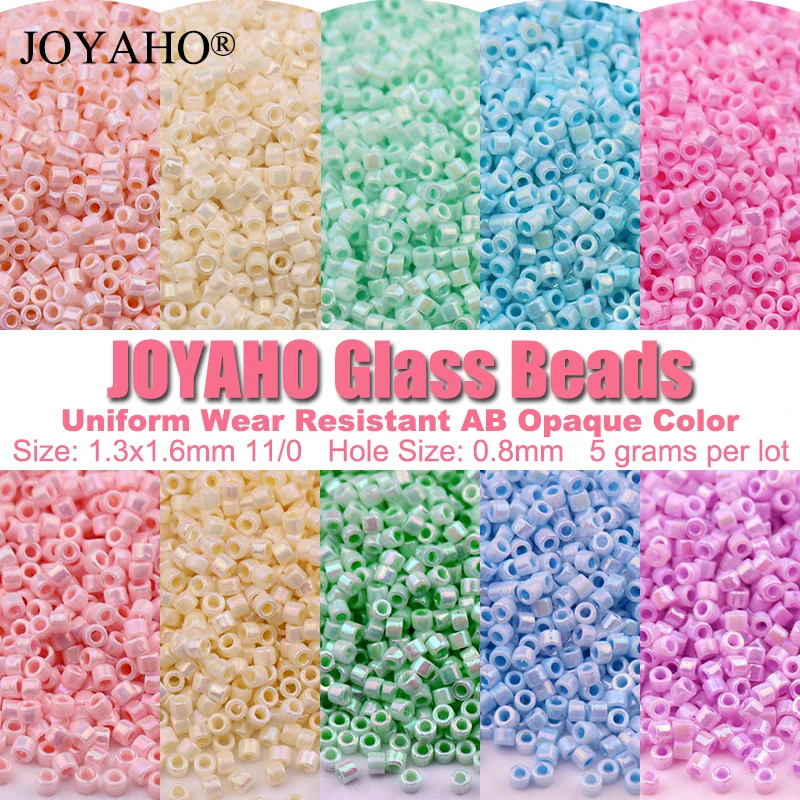 1000pcs 11/0 DB Glass Beads 1.3x1.6mm AB Cream Macaron Color Uniform Seedbeads for DIY Jewelry Making