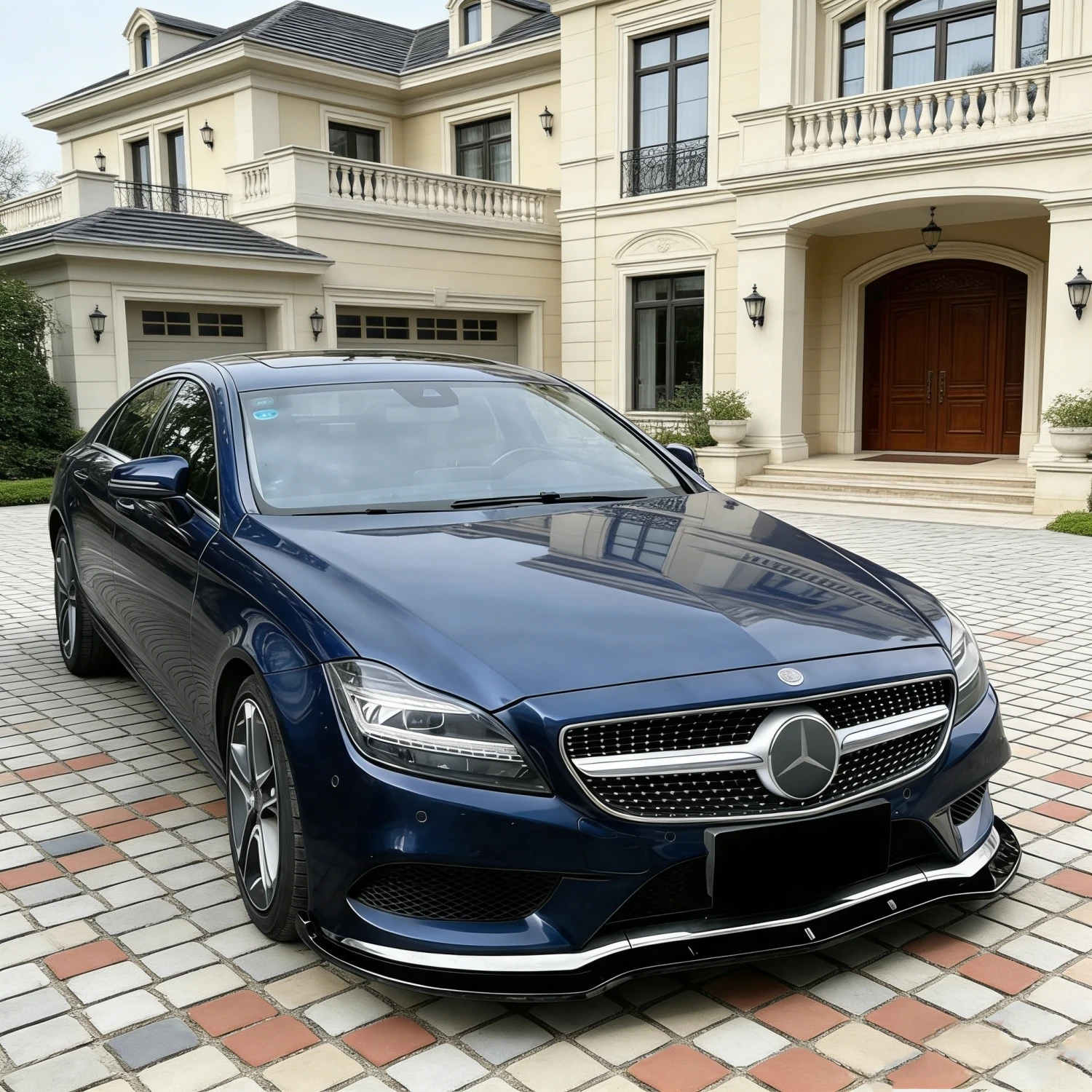 

3 Pcs Gloss Black Car Front Bumper Lip Splitter For Mercedes Benz CLS C218 X218 AMG 4-Door Coupe 2014-2017 LCI Tuning Bodykits
