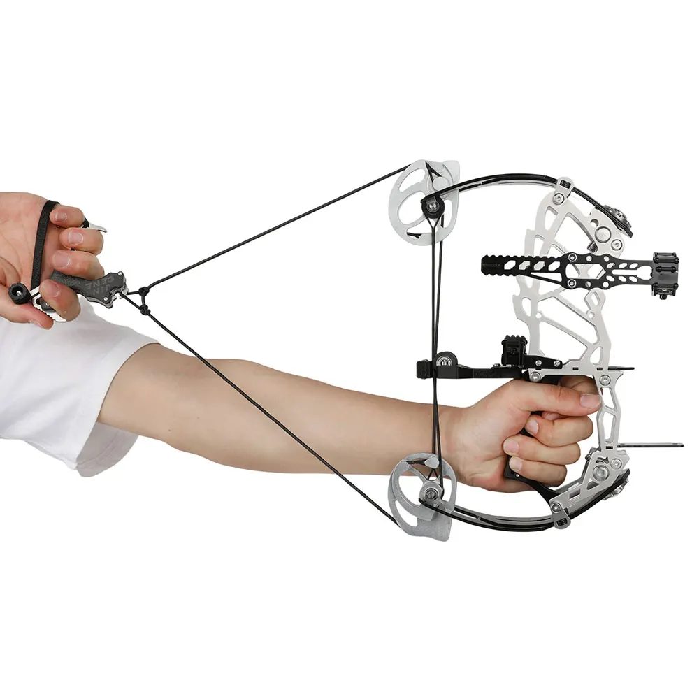 Right Hand Compound Bow 15-32lbs Adjustable Carbon Fiber Grip Target Practice Beginners Teen Youth Archery Shooting Pulley Bow