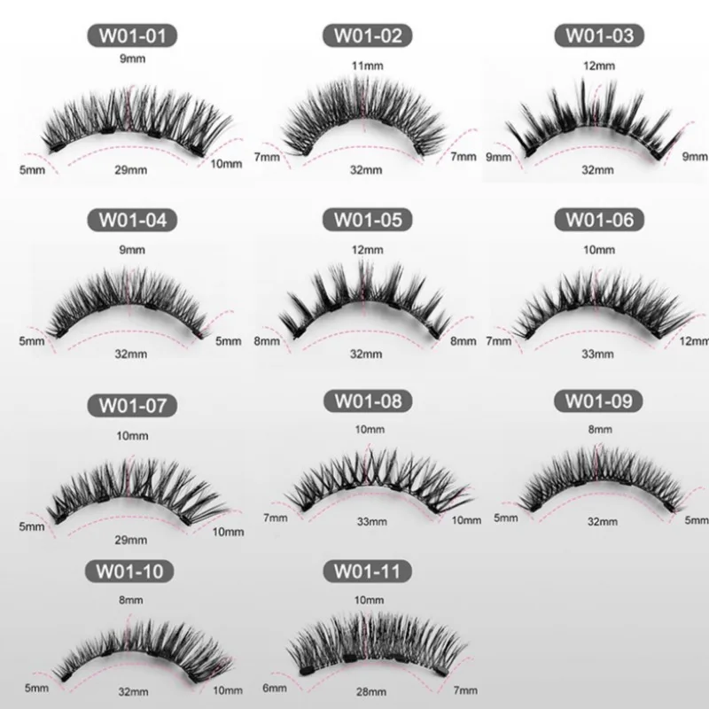 Magnetic Eyelashes Set, Dramatic Volumetric Style for Heavy Makeup, Hard Magnetic Strip in One-Piece Storage Case, Reusable