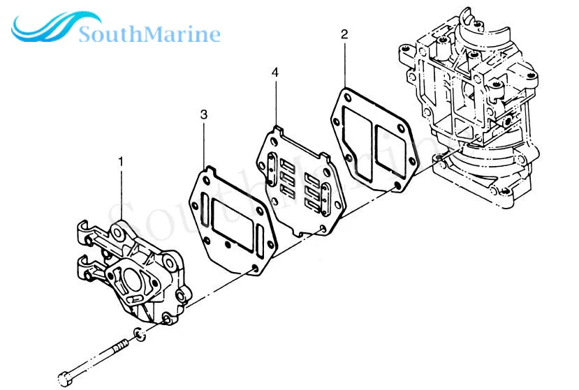 Motor de barco 80366312 27-803663026 27-80366312 junta externa para mercúrio marinho 2 tempos 6hp 8hp 9.8hp