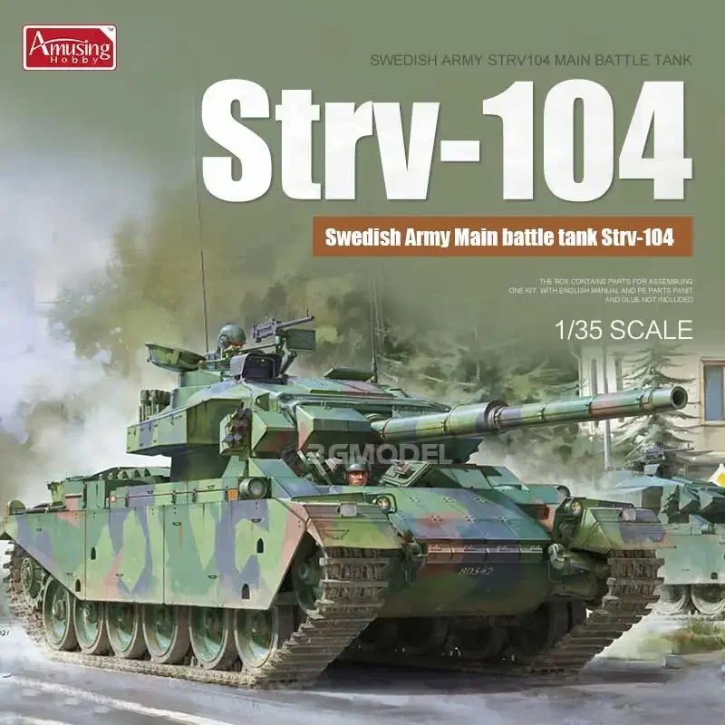 Amusing Hobby Assembled Tank Model Kit 35A043 Swedish Strv 104 Main Battle Tank 1/35