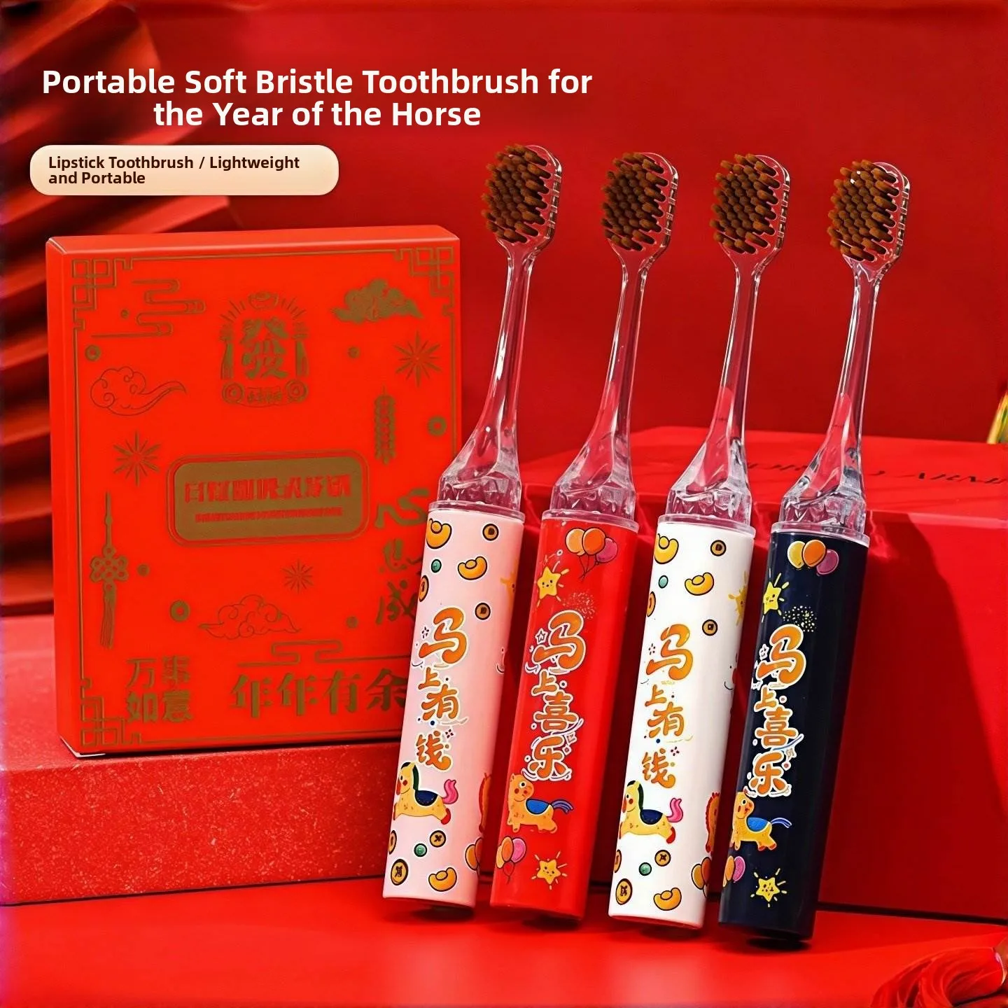 

Portable Soft Bristle Toothbrush Foldable Wide Head Travel Adult Home Family Pack Gift for New Year Year