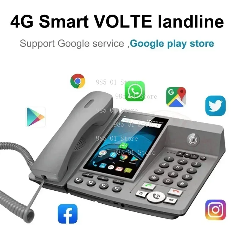 4G LTE Fixed Wireless Android 8.1 Video Phone SIM Global Unlocked WIFI Elderly Mobile Phone