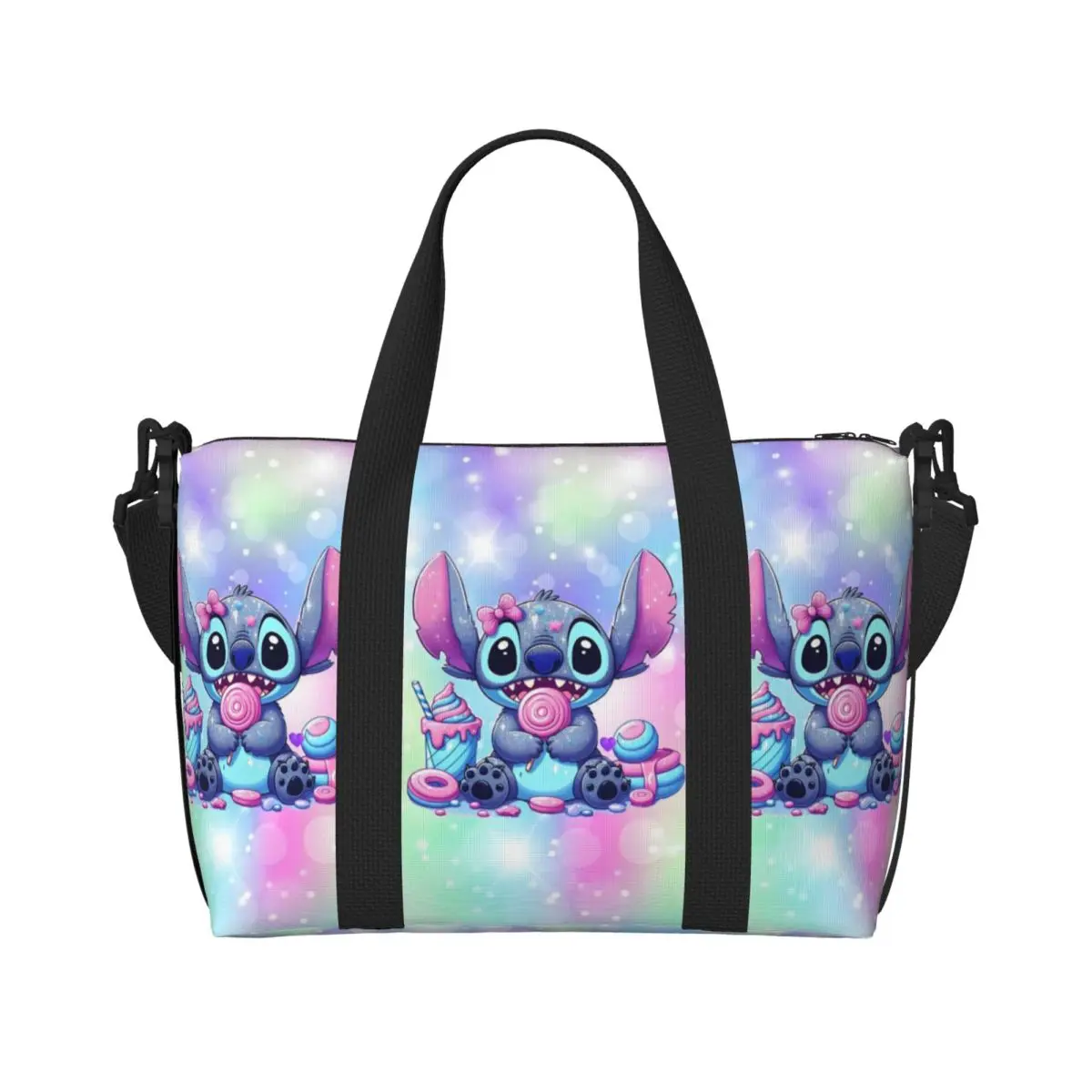 

Custom Stitch Anime Printed Tote Bag Women Big Capacity Cute Cartoon Classic Movie Gym Beach Travel Bags