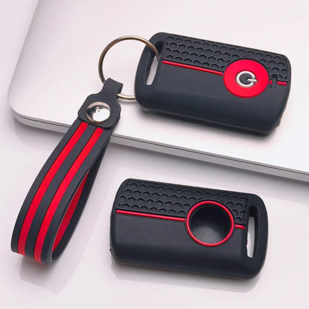Key Fob Cover for YAMAHA Nmax XMax 300 400 Aerox with Keychain Anti-Scratch Shockproof Soft Grip Button Friendly Easy Install