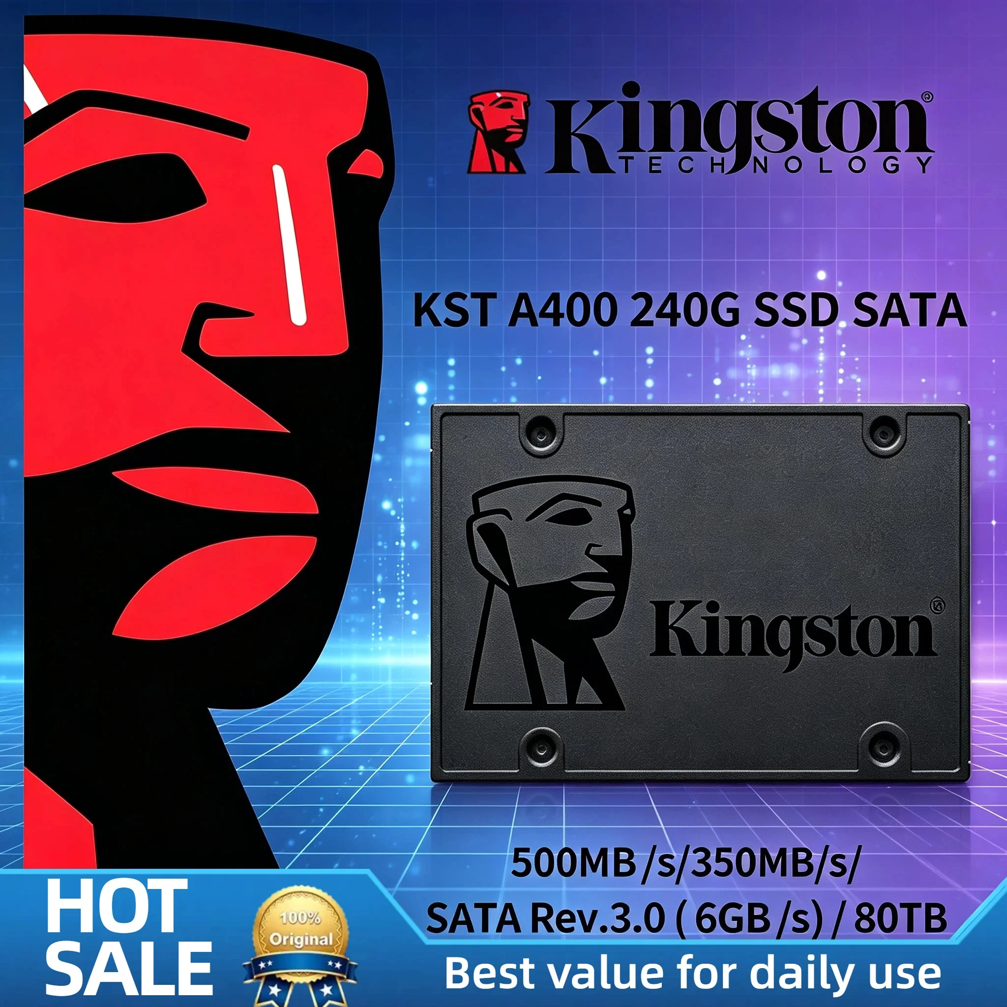 Kingston A400 Internal SSD 120GB 240GB 480GB 960GB 2.5 SATA III Solid State Drive HDD Hard Disk for Laptop Desktop PC