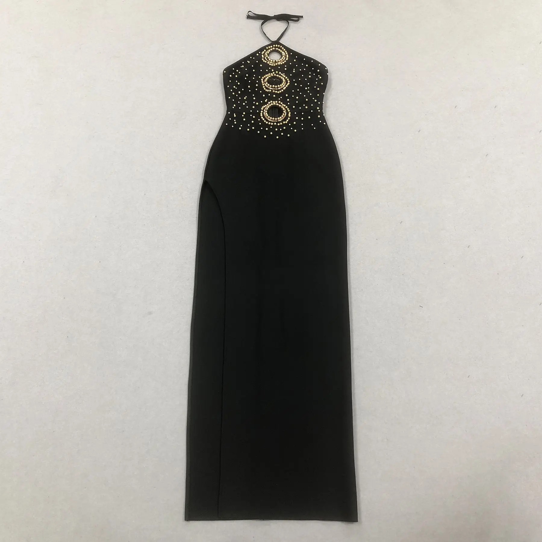 Seksowne suknie wieczorowe bez ramiączek Luksusowe 2025 Letnia nowa sukienka Maxi z wycięciem Moda Celebrity Club Wear Stroje imprezowe