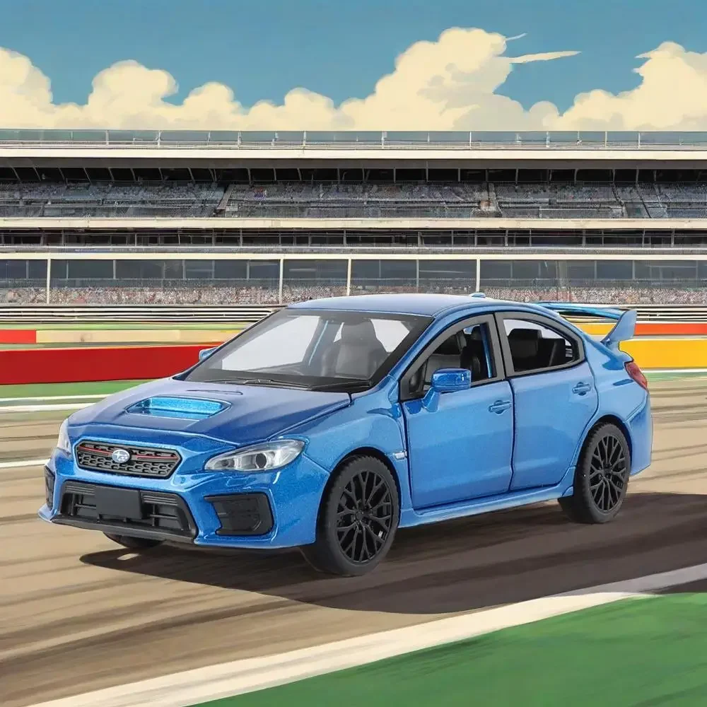 Modèle de voiture en alliage JDM STI WRX 1:30, son et lumière, jouet à collectionner pour enfants, cadeau d'anniversaire