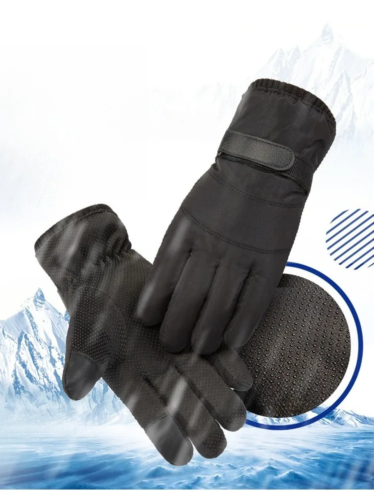 AliExpress Winter Men Warm Gloves Outdoor Cycling Cold Proof Gloves Skiing Waterproof Gloves Thickened Warm Gloves