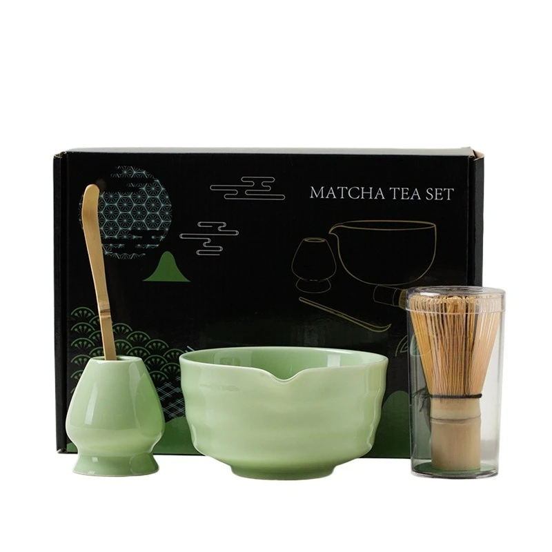Matcha tea set 7-piece set 4-piece Matcha bowl with mouth