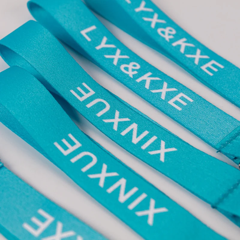 50pcs Short Key Rope With Full Color Custom Logo Personalized Lanyard Print My Logo Company Name for Key Chain Document ID Card