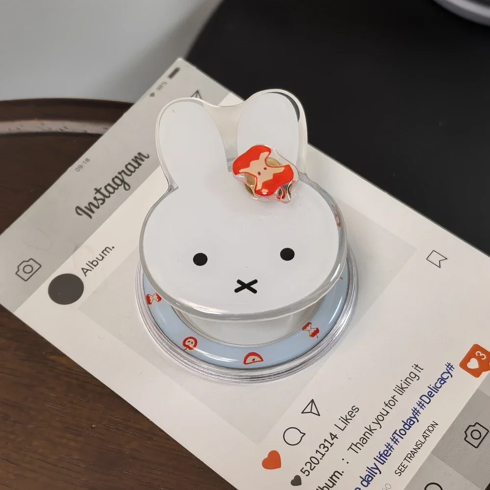 Miffy Rabbit Niedlicher Cartoon für Magsafe Magnetischer Telefonhalter Griptok Grip Tok Ständer für iPhone Samsung Faltbarer kabelloser Ladehalter – Detail 12