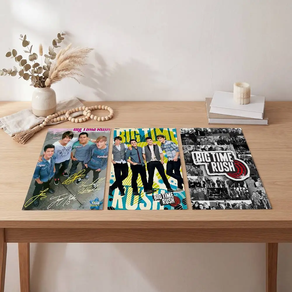 Band Big Time Rush BTR Vintage Poster Self-adhesive Art Waterproof Paper Sticker Coffee House Bar Room Wall Decor