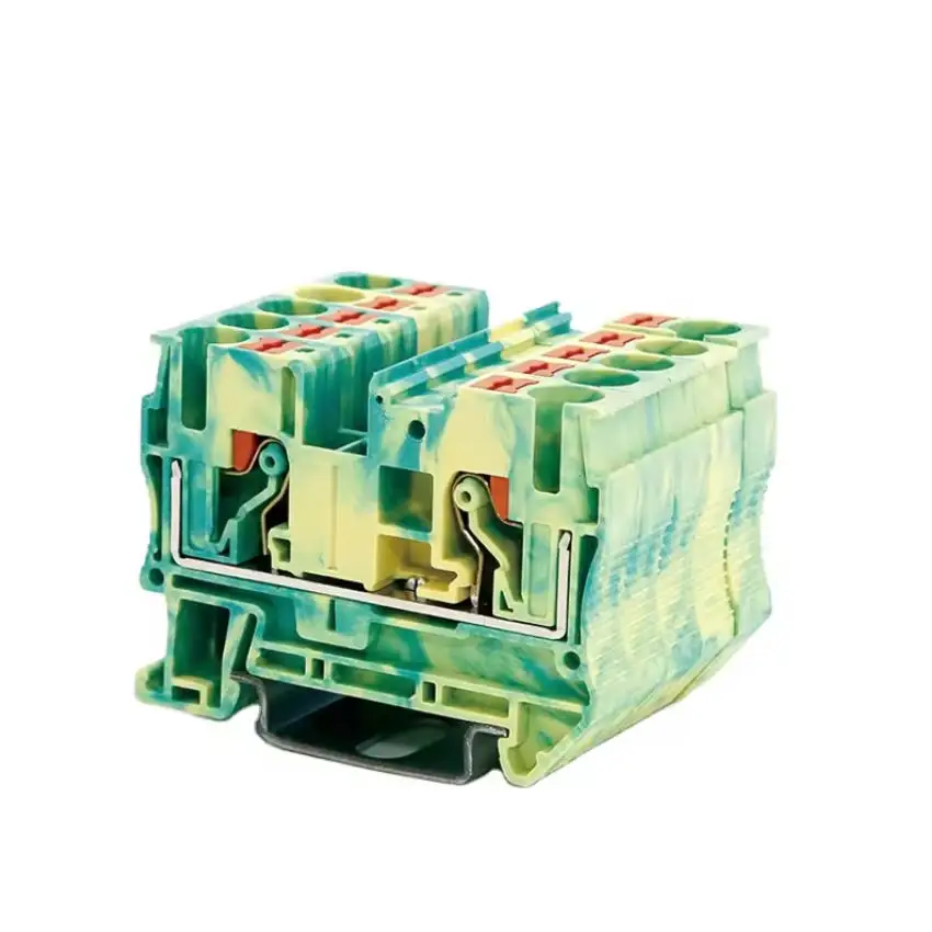 80pcs PT6-PE 6m㎡ Top Contact Push-In Top Wiring Spring Cage RPV6-PE Din Rail Terminal Block Approved by U/L CE RoHS