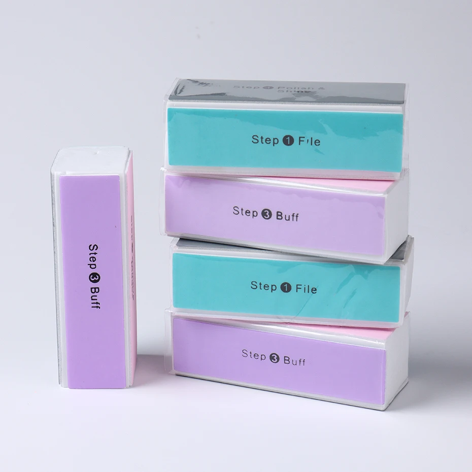 

5 Pcs/Lot Nail Buffer Block 4 Way Colorful Buffing Block Shine Polisher Nail Buffing File Manicure Sanding Nail Art Tools
