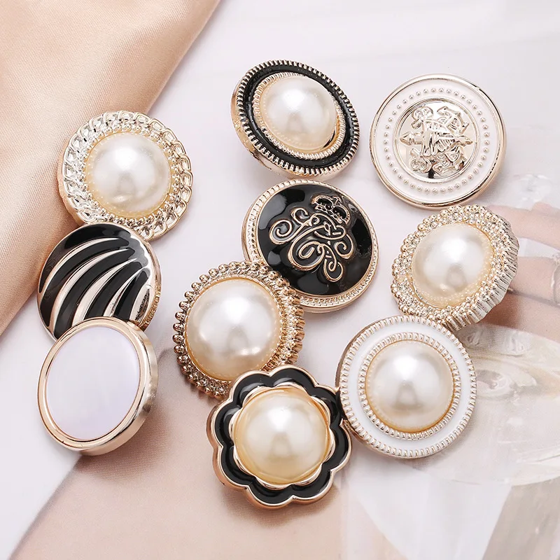 10 Pieces of Circular Plastic Buttons Women\'s Clothing Decoration Accessories Hand Sewn Buttons