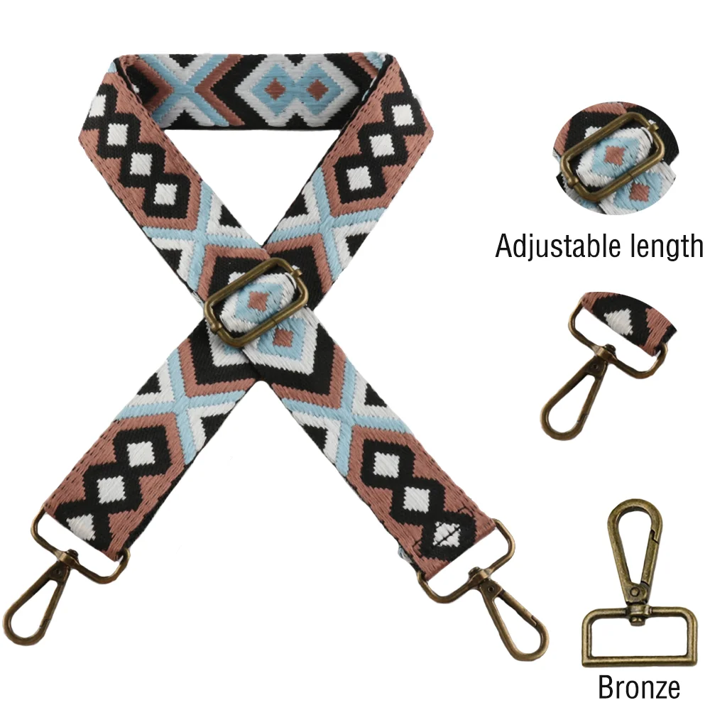 

3.8CM Nylon Shoulder Strap Diy Exquisite Embroidery Universal Fashionable Durable Precision Woven Diagonal Shoulder Strap