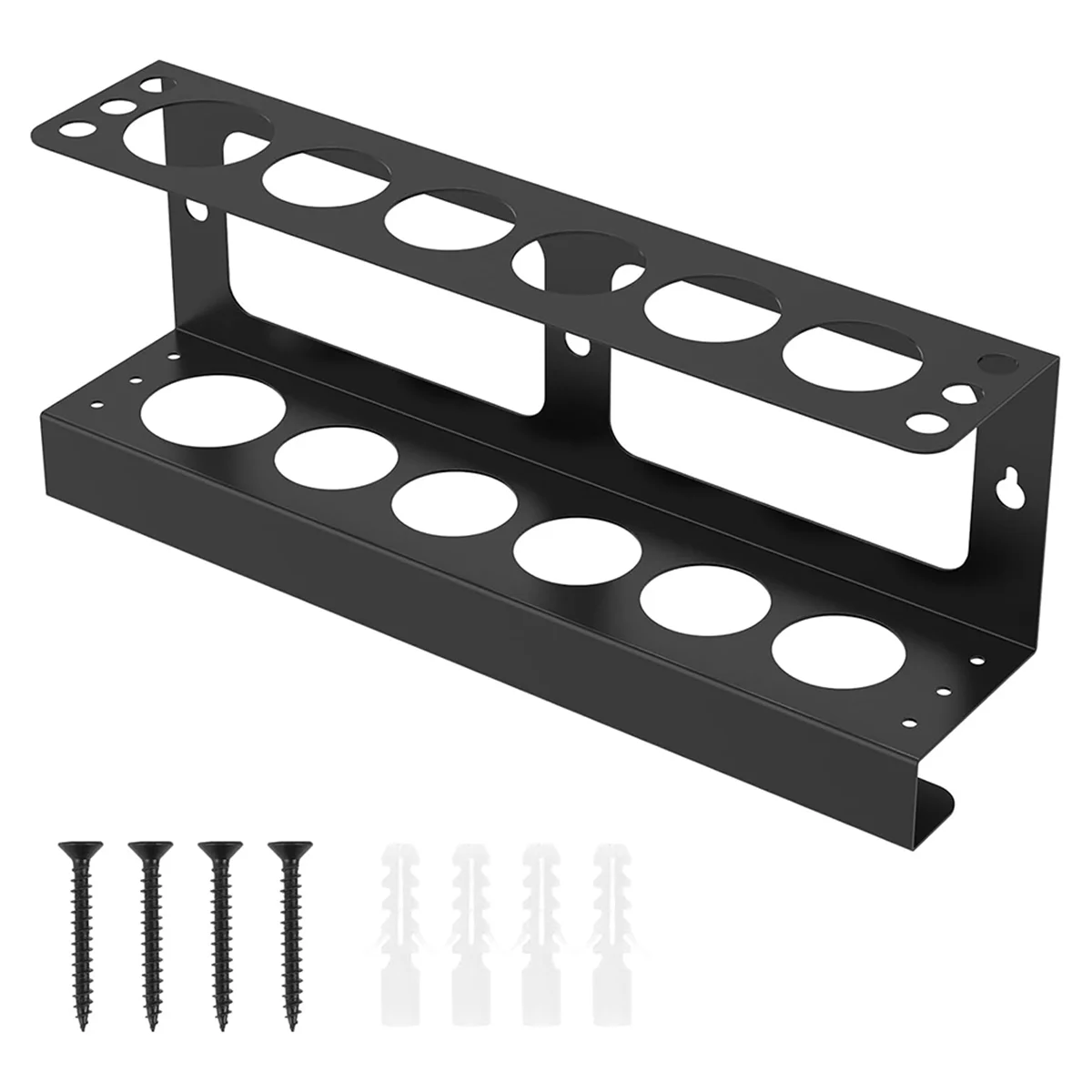 

Caulking Tube Holder, Wall Mounted Caulk Tools Rack, Holds 6 Tubes Caulking Nozzle, Sealant Organizer Caulking Tube Rack