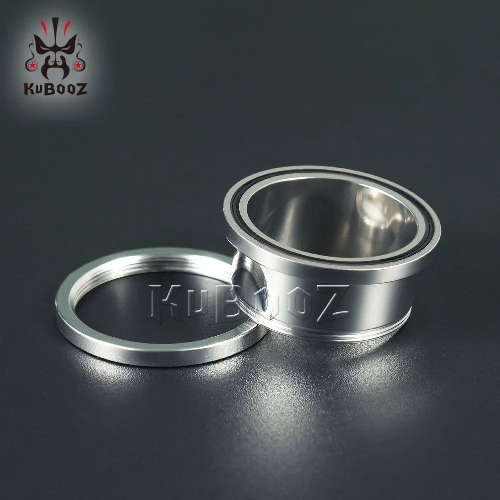 KUBOOZ zatyczki do uszu tunele do przekłuwania koło pasowe ze stali nierdzewnej biała linia przedłużacze śrubowe nosze moda biżuteria do ciała kolczyk 2 szt. — zdjęcie 7