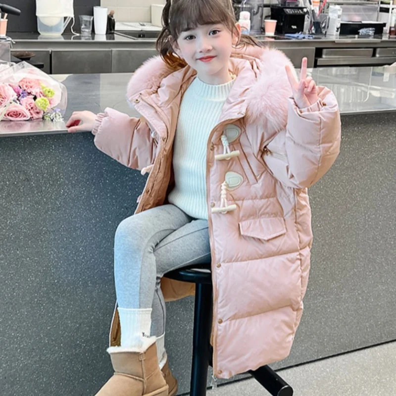 

Girls Coat Overcoat Jacket Windbreak Outerwear 2024 Furs Winter Autumn Warm Cotton Christmas Gift Children's Clothing