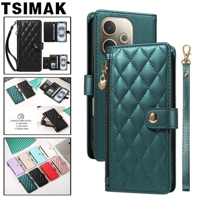 حافظة جلدية لهاتف OPPO A3X A5X A3 A5 Pro 5G محفظة قلابة بسحاب لهاتف oppo A18 A38 A58 A78 Find X8 Pro OppoA5 A5 x 4G