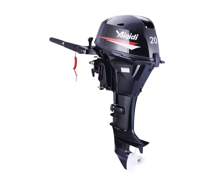 AIQIDI F20 Electric Start Tiller Control With Short Shaft Gasoline Motor Outboard Sail