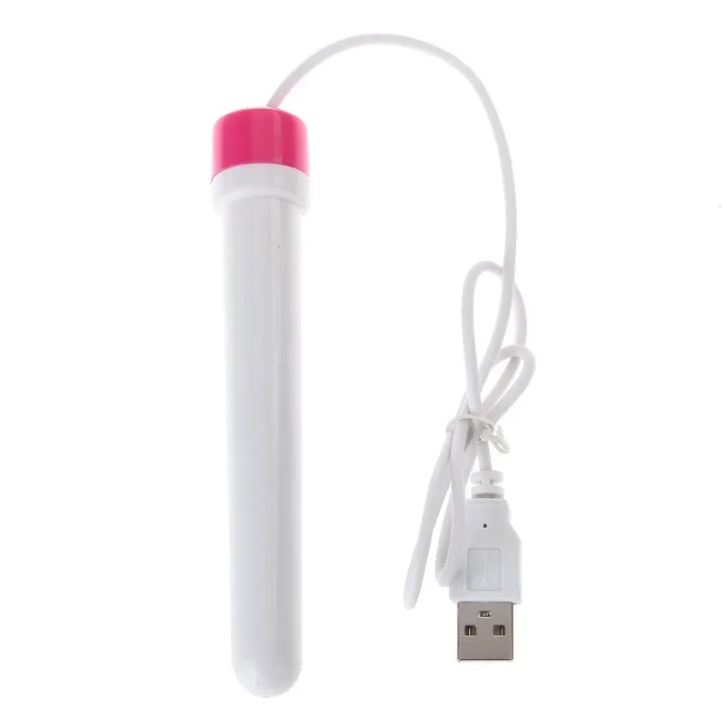 Consolador anal con calefacción USB, sin vibración, 45 grados, para masturbadores masculinos, varita calefactora para Vagina, producto de Juguetes sexuales Orales anales cálidos