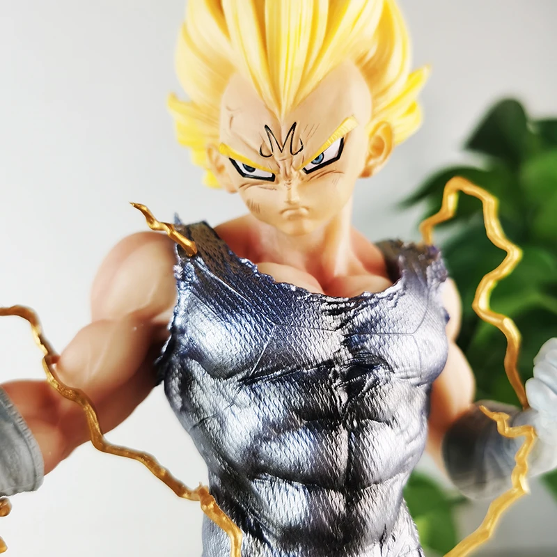 34cm Anime Dragon Ball Figure Vegeta Iv Figure Enchantment Vegeta Figurine Model Statue Doll Decoration Toys Kids Christmas Gift