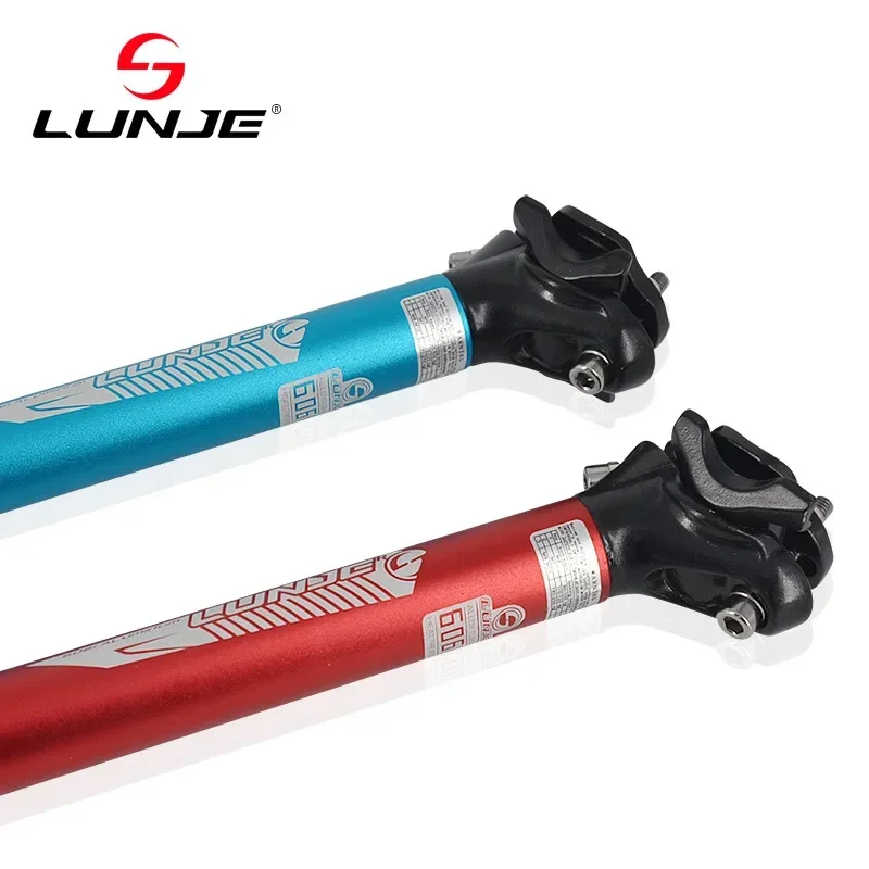 LUNJE Mountain Road Bicycle Seatpost Ultralight Aluminum Alloy MTB Bike Seat Post Seat Tube 27.2/30.9/31.6mm*400mm Cycling Parts