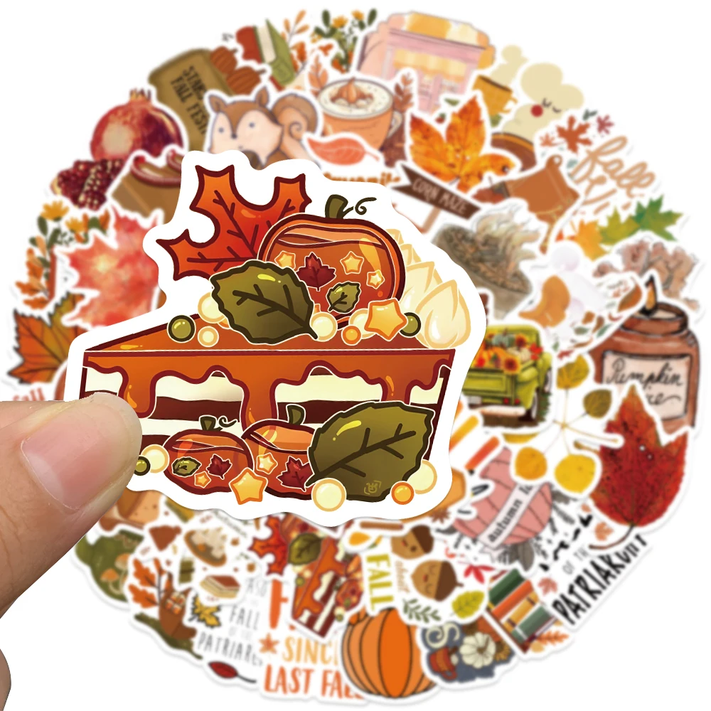 50 قطعة أوراق القيقب الخريف ملصقات موسم الحصاد الذهبي ملصق مائي لتقوم بها بنفسك مجلة كتيب الغيتار الأمتعة الثلاجة ملصقات للمراهقين هدية