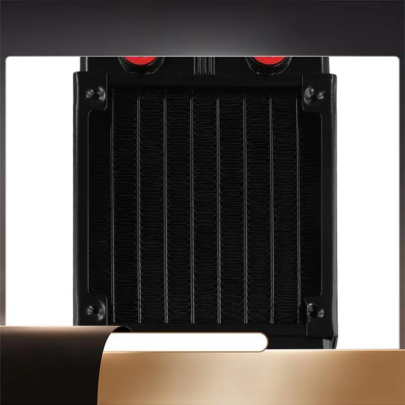 X64A-SR-PY90G G1/4 90Mm Aluminium Heat Radiator For PC CPU Water Cooling Heatsink Black
