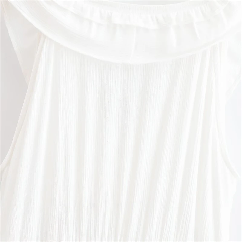 KEYANKETIAN 2025 Summer New Tiered Ruffles Decoration Mini Dresses Fashion Sexy Women's Low-cut V-Neck Sleeveless Viscose Dress