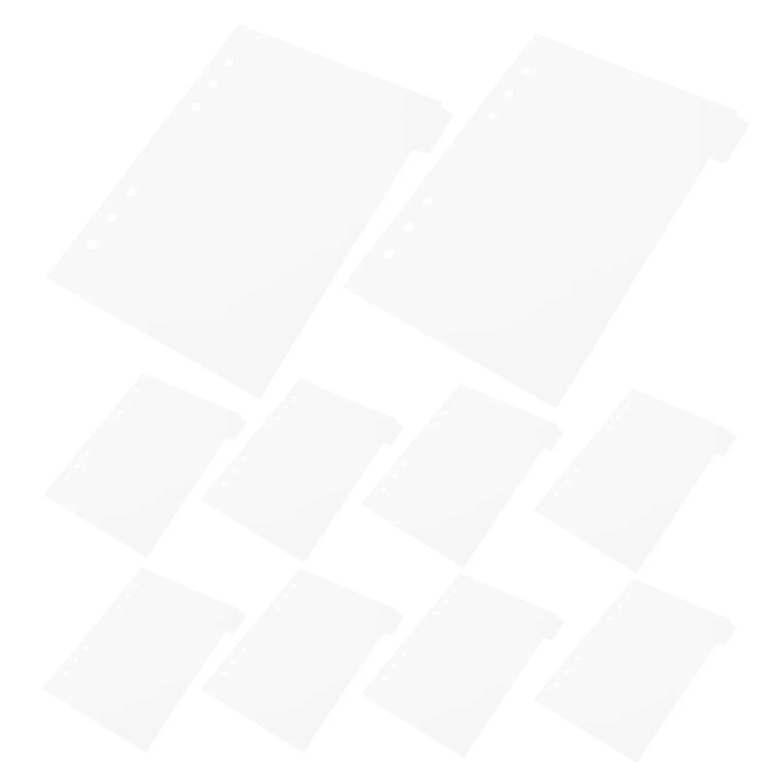 6Pcs Acrylic Binder Dividers Clear 6-Hole for A5 Size Refillable School Office Document Tabs Binder Tabs Tab Dividers