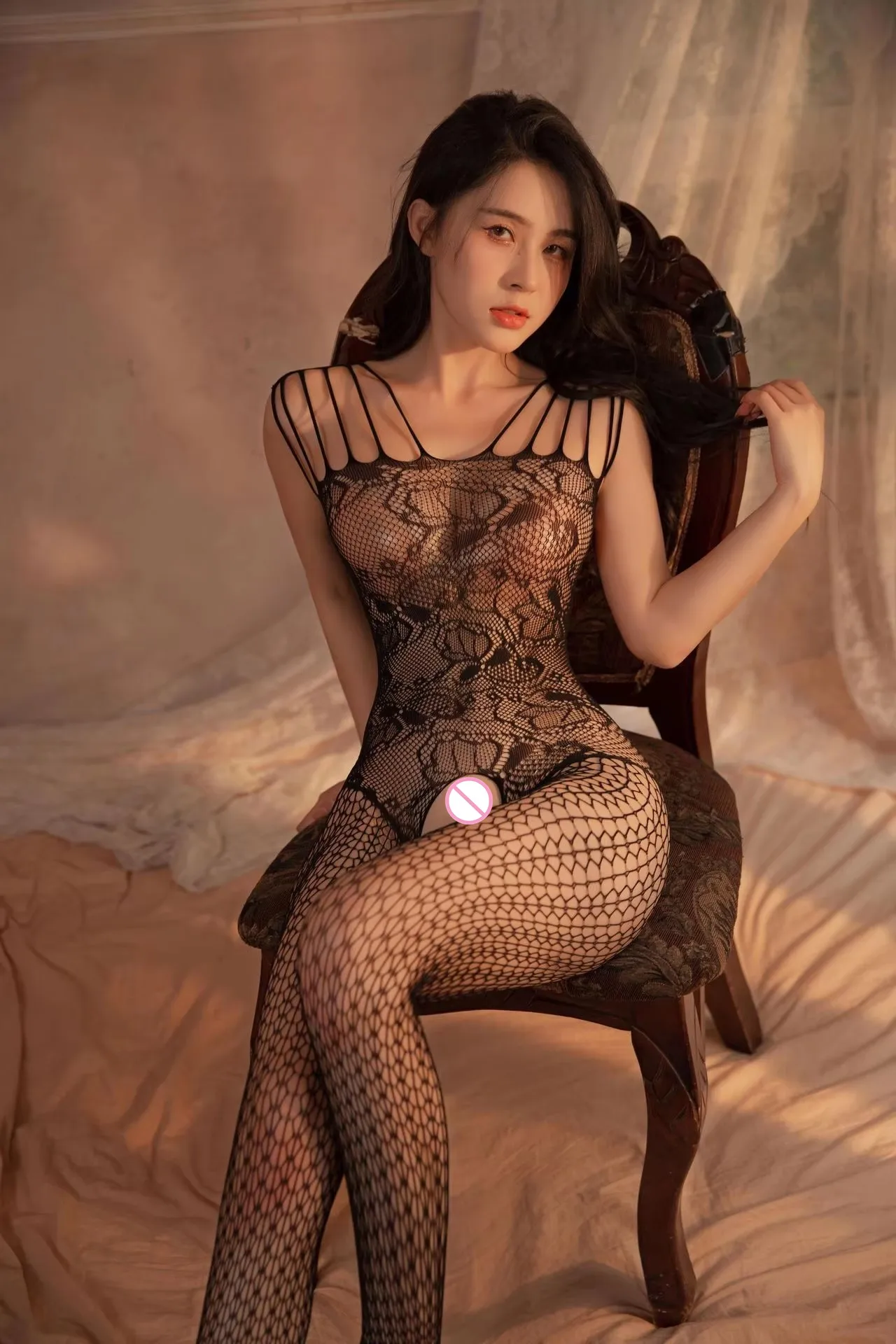 قطعة واحدة ملابس داخلية مثيرة للنساء ملابس داخلية مفتوحة المنشعب ملابس داخلية Catsuit ملابس داخلية شبكية من شبكة صيد السمك ملابس نوم مثيرة A31