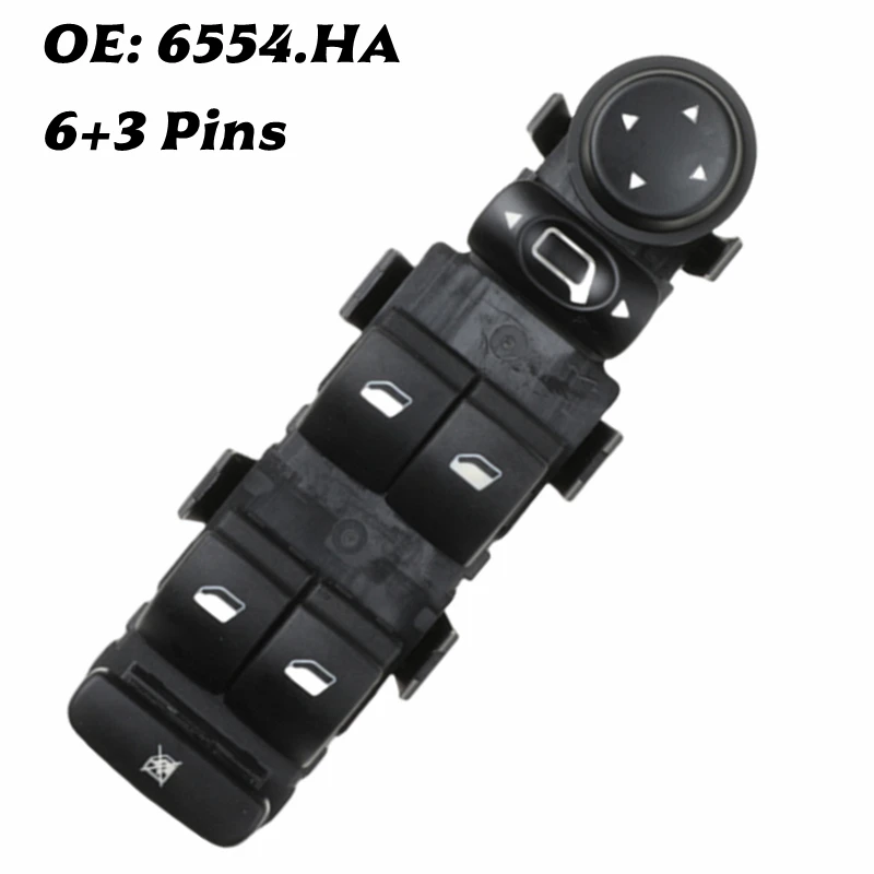 

OE: 6554.HA 6554HA Передний левый автомобильный главный переключатель управления стеклоподъемником для Citroen C4 2004-2015