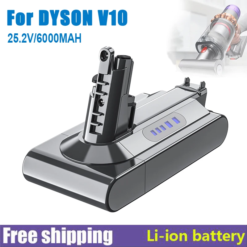 

for Dyson Battery SV12 25.2V 6000mAh V10 Battery For Dyson V10 SV12 V10 Battery Handheld Vacuum Cleaner Chargeable Tools Battery