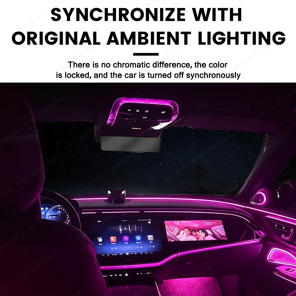 Crystal Reading Lamp for Benz C GLC EQE W206 X254 W214 E Class W223 S450 S480 S500 Car Interior Decorative Lighting