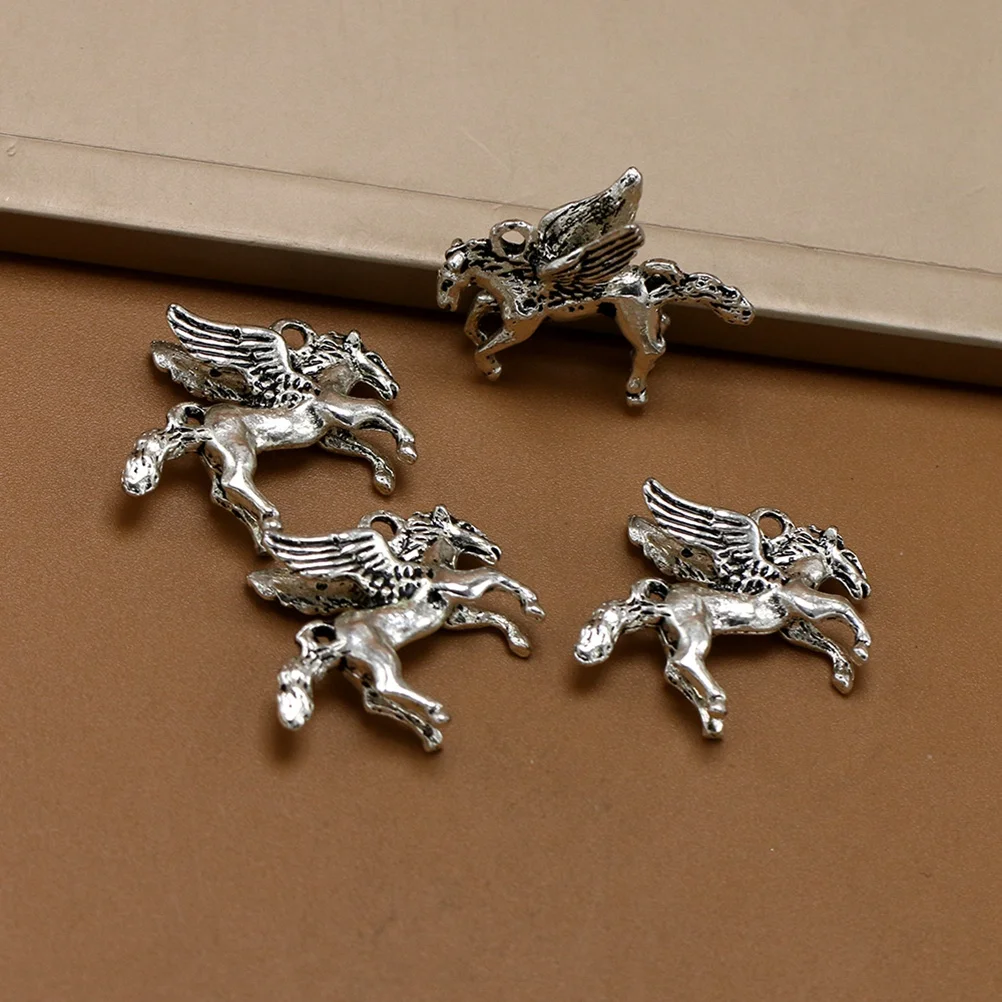 

20Pcs Alloy Pegasus Pendant Charms Silver DIY Jewelry Making Accessories for Necklace Bracelet Keychain