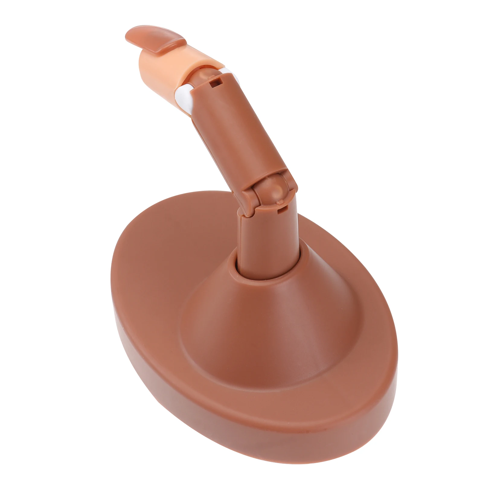 

Manicure Practice Hand ABS Material Reusable Nail Art Training Prosthetic Fingers Brown Base Lightweight Practical for Beginners
