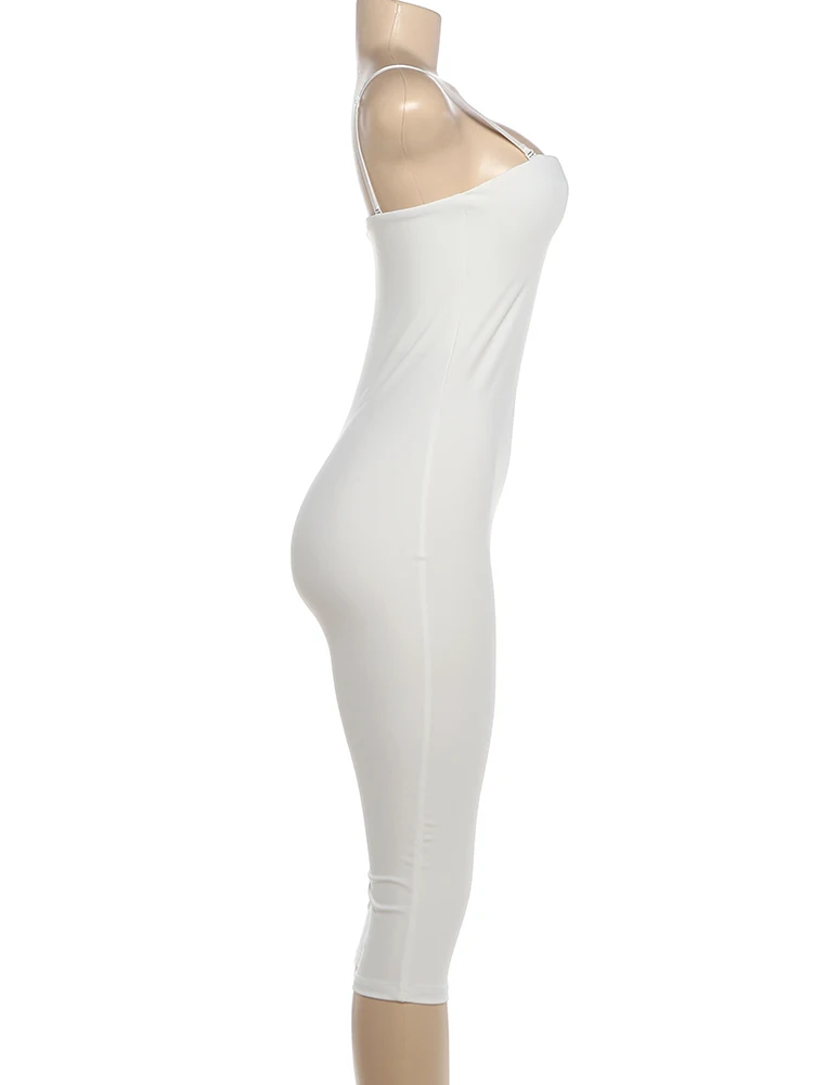 Weird Puss Sexy Skinny Wrap Hip Romper für Damen, tief ausgeschnittener, rückenfreier, ärmelloser Playsuit mit taillierter Form, Hot Girls High Street Fashion – Detail 4