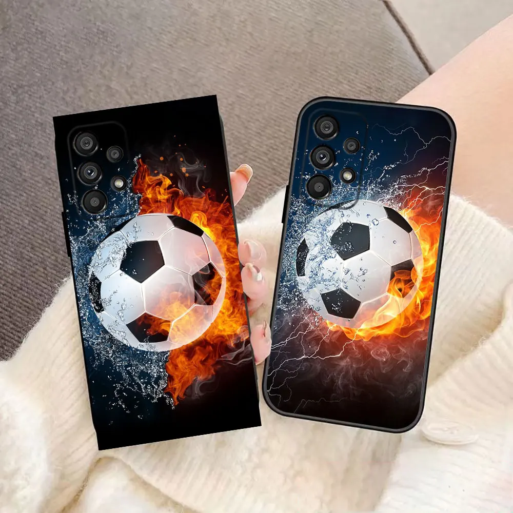 Football Soccer Ball Lover Phone Case For Samsung Galaxy A90 A80 A73 A71 A53 A52 A51 A42 A33 A32 A22 A21S A14 A13 A12 Case Funda