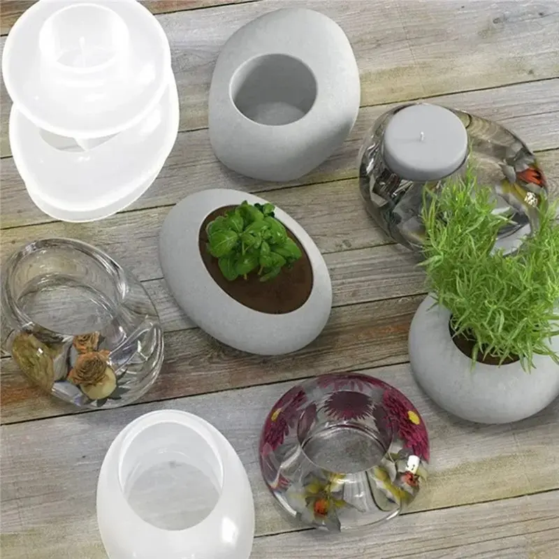 

【ЭФФЕКТИВНАЯ】Силиконовая форма для подсвечников из эпоксидной смолы для домашнего использования, круглая и овальная, для изготовления подсвечников и декоративных элементов.