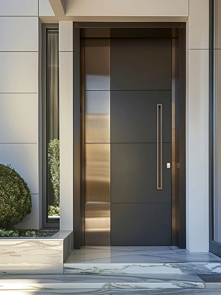 

Sixinalu Entrance Door Pivot Security Gate Front Entry Casement Doors Interior Exterior Door Aluminum Customize Home Decor