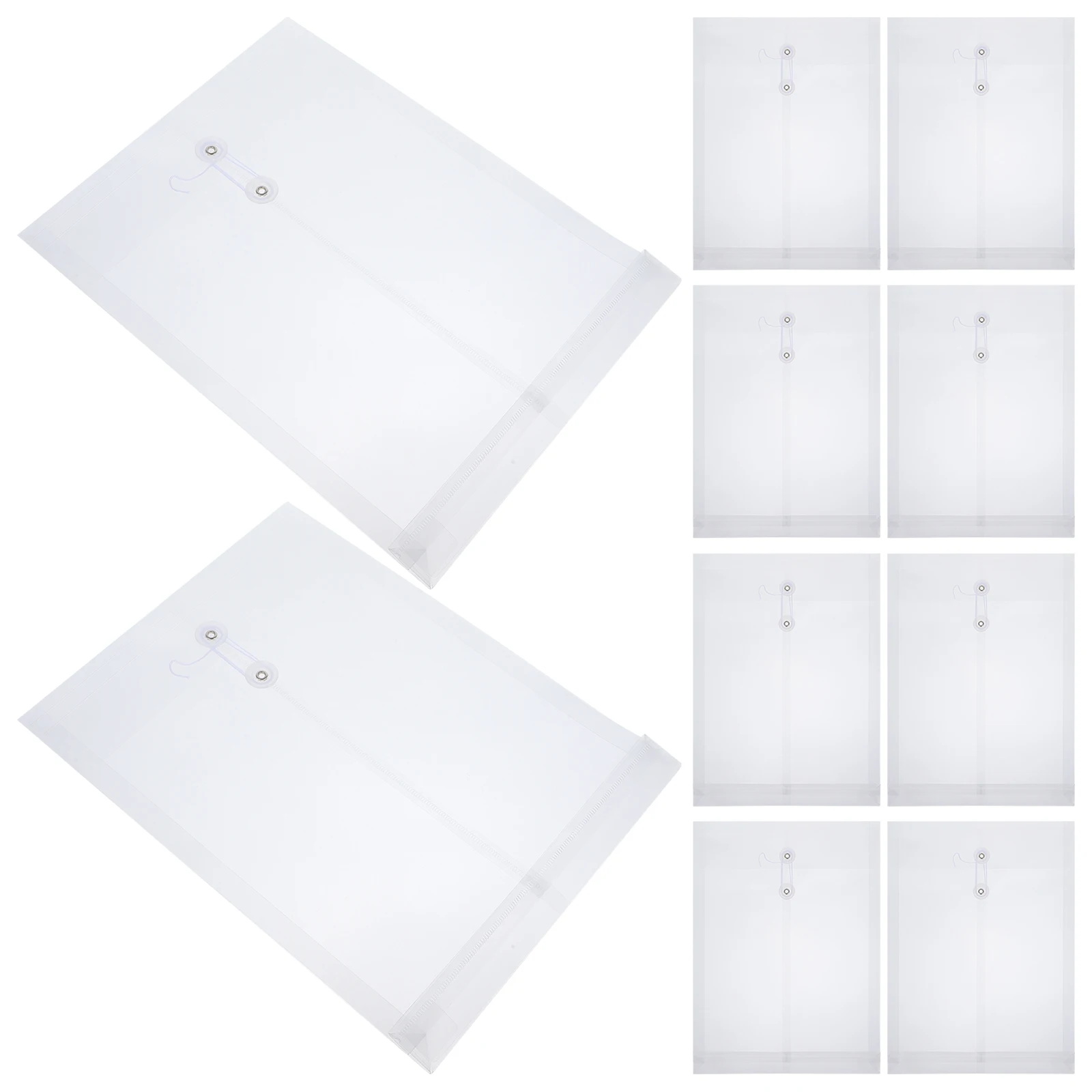 12 Pcs File Holder Clear Storage Bag Thick Pockets Transparent Document ganizer Office Supplies Large Capacity Waterproof