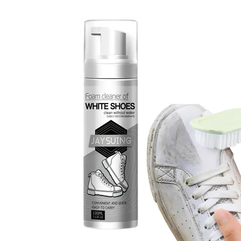 White Sneaker Cleaner Spray 100ml Sneaker Whitener Long Lasting Shoe Cleaner for White Sneakers Gentle Spray for Sneakers Care